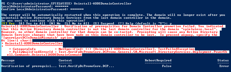  Uninstall-ADDSDomainController
