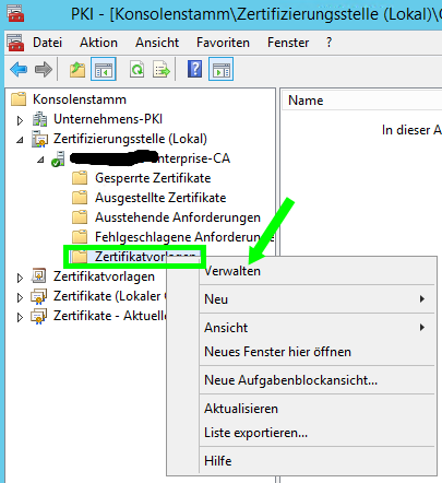 Setup OCSP Template