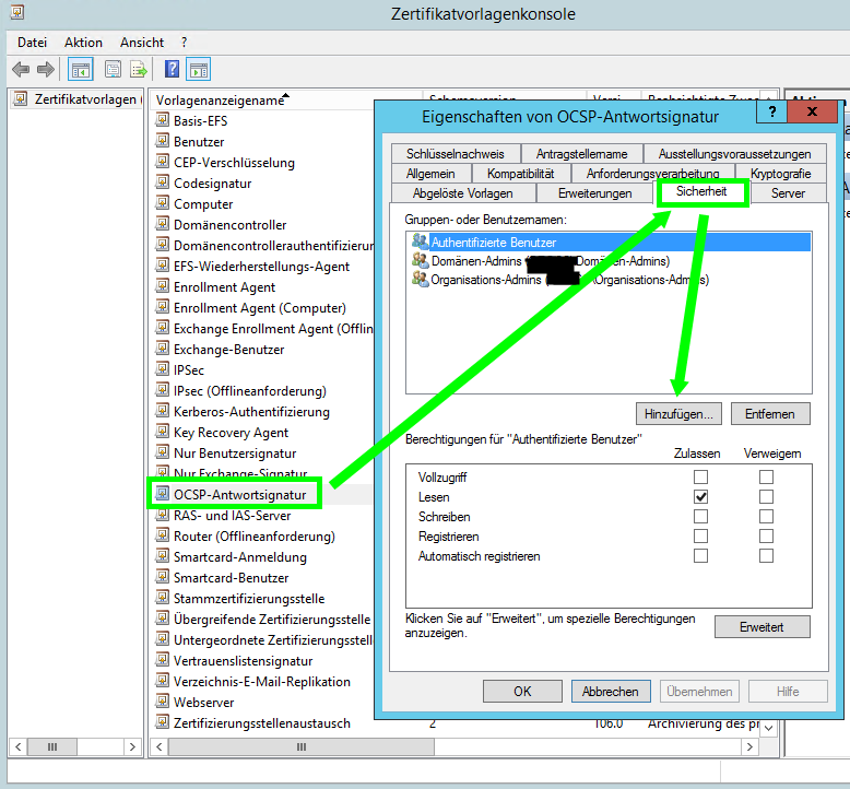 Setup OCSP Template