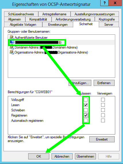 Setup OCSP Template