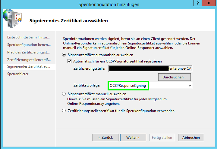 Setup OCSP Service