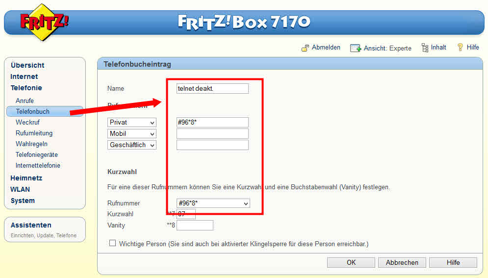 fritzbox telnet deletebyindex fritzbox telnet deletebyindex